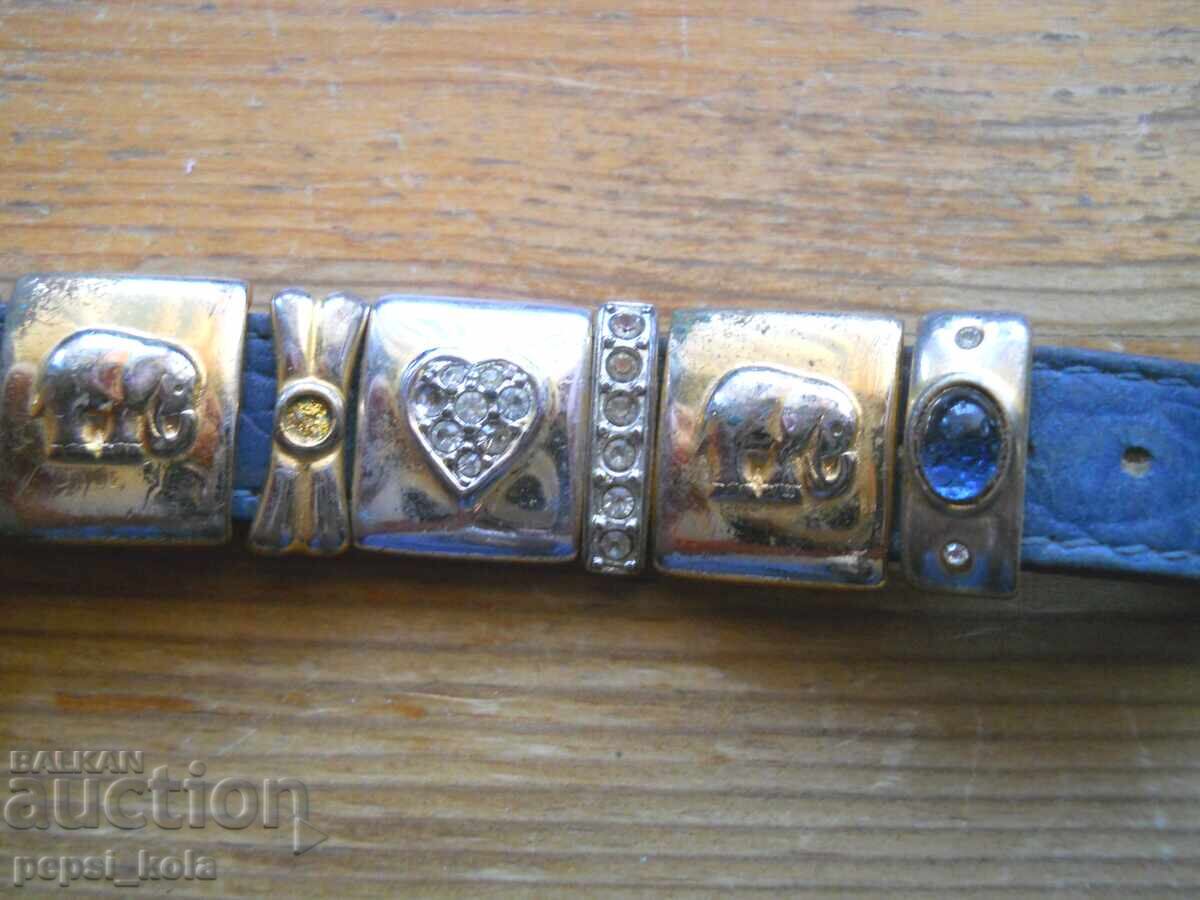 Delivery of Leather bracelet with gold-plated elements (Pandora imitation)