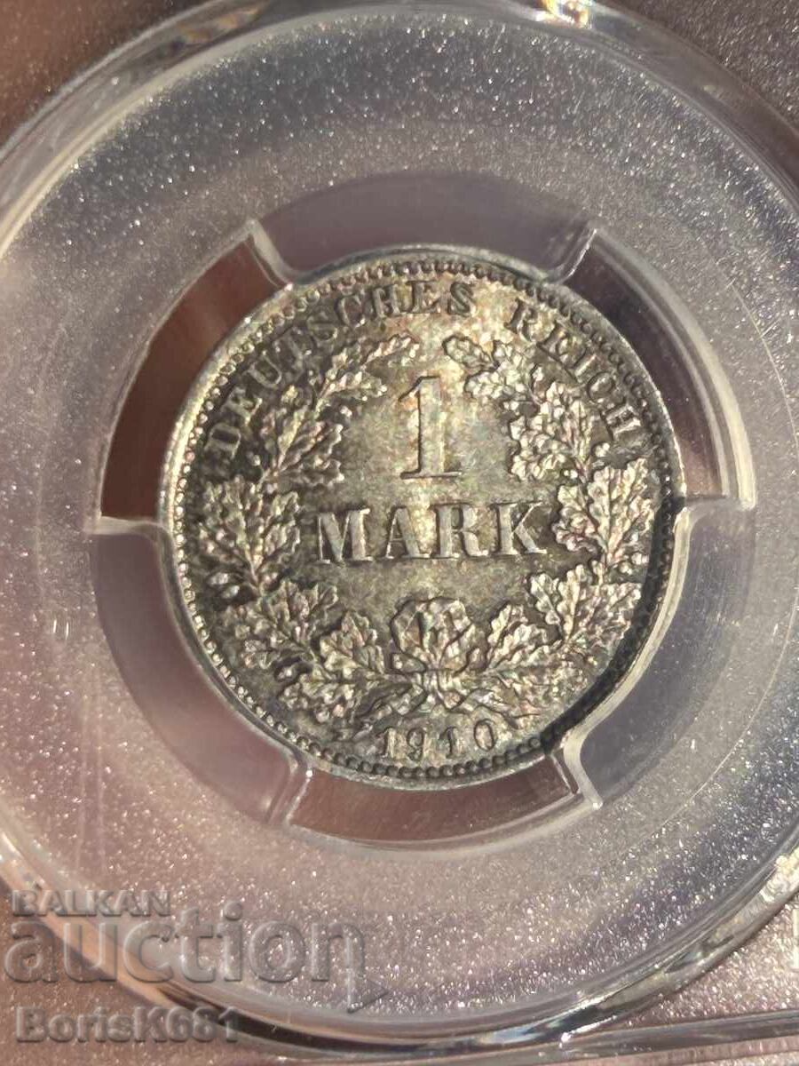 Γερμανία 1 μάρκο 1910 MS66 PCGS - 5 Γερμανία 1 μάρκο 1910 MS66 PCGS - 5