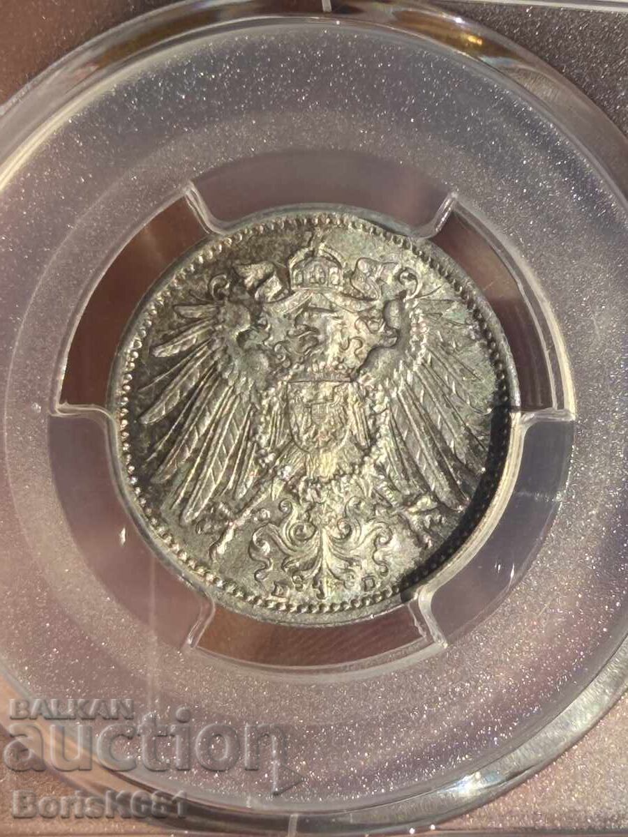 Γερμανία 1 μάρκο 1910 MS66 PCGS - 6 Γερμανία 1 μάρκο 1910 MS66 PCGS - 6