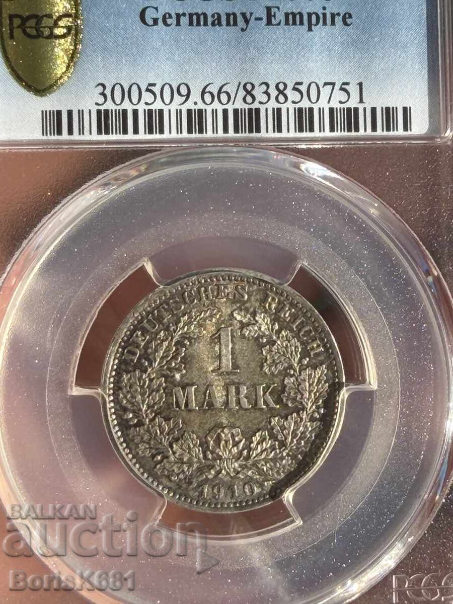 Γερμανία 1 μάρκο 1910 MS66 PCGS - 7 Γερμανία 1 μάρκο 1910 MS66 PCGS - 7