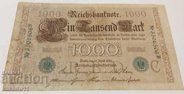 1000 Mark 1910 with price € 5.00 | 9.78 BGN