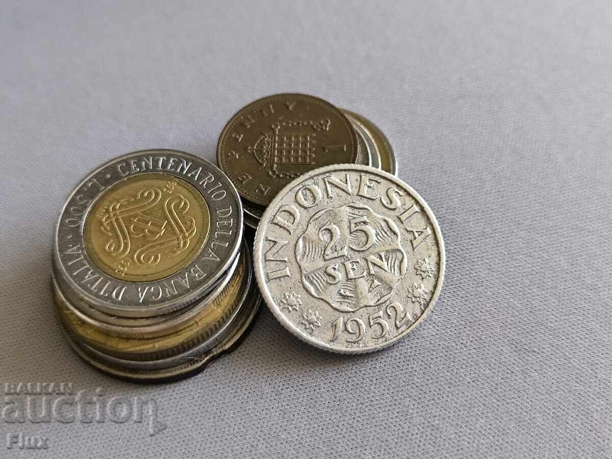 Monedă - Indonezia - 25 sen | 1952 Monedă - Indonezia - 25 sen | 1952