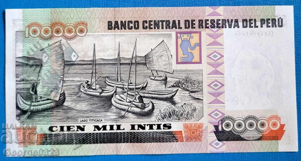 Peru 1989 100000 Intis UNC New with price 14.99 BGN | € 7.66