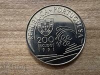 Португалия - 200 ескудо (1991) - Христофор Колумб в ...