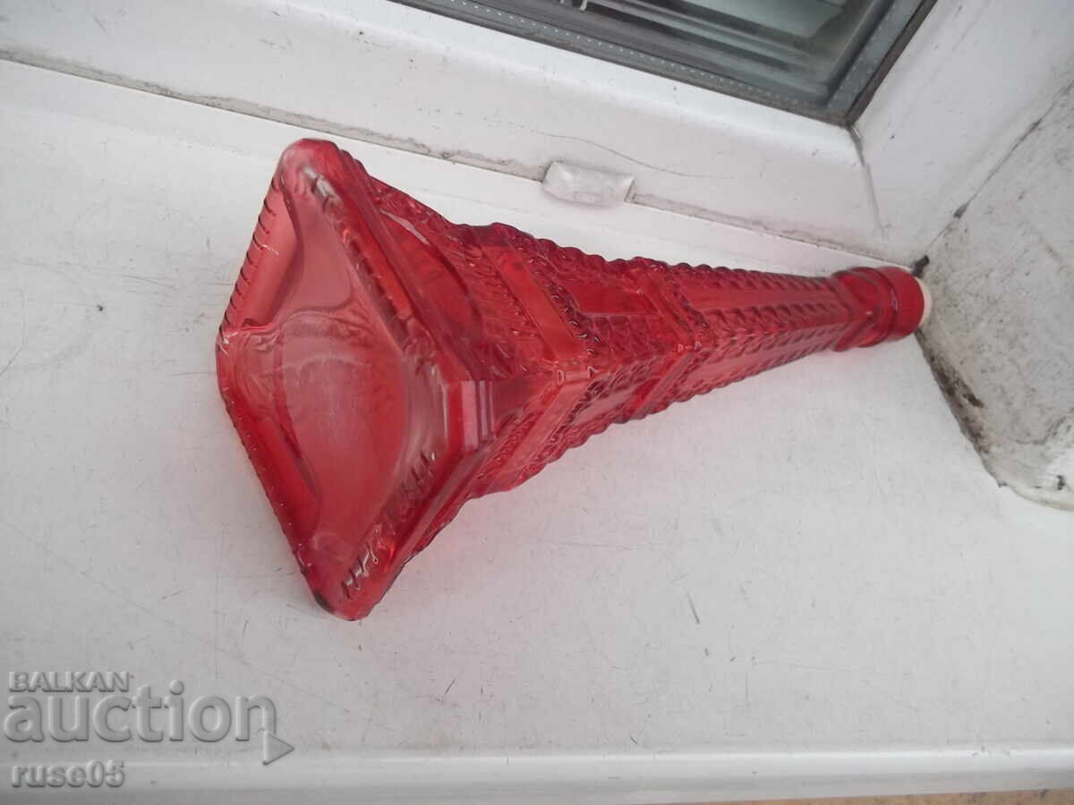 "Eiffel Tower" glass bottle, red - 5