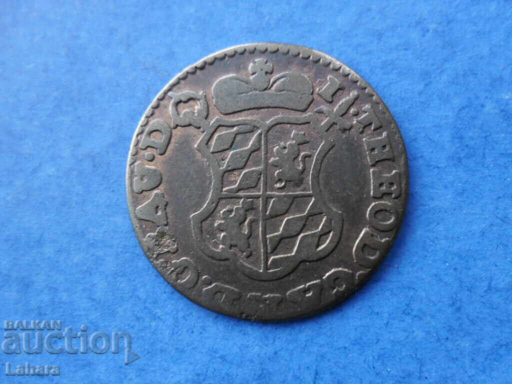 Auction  1 Liard 1752. Liège Bishopric