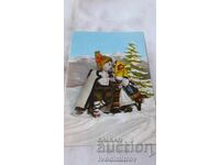 Carte poștală Schiță și păpuși 1962