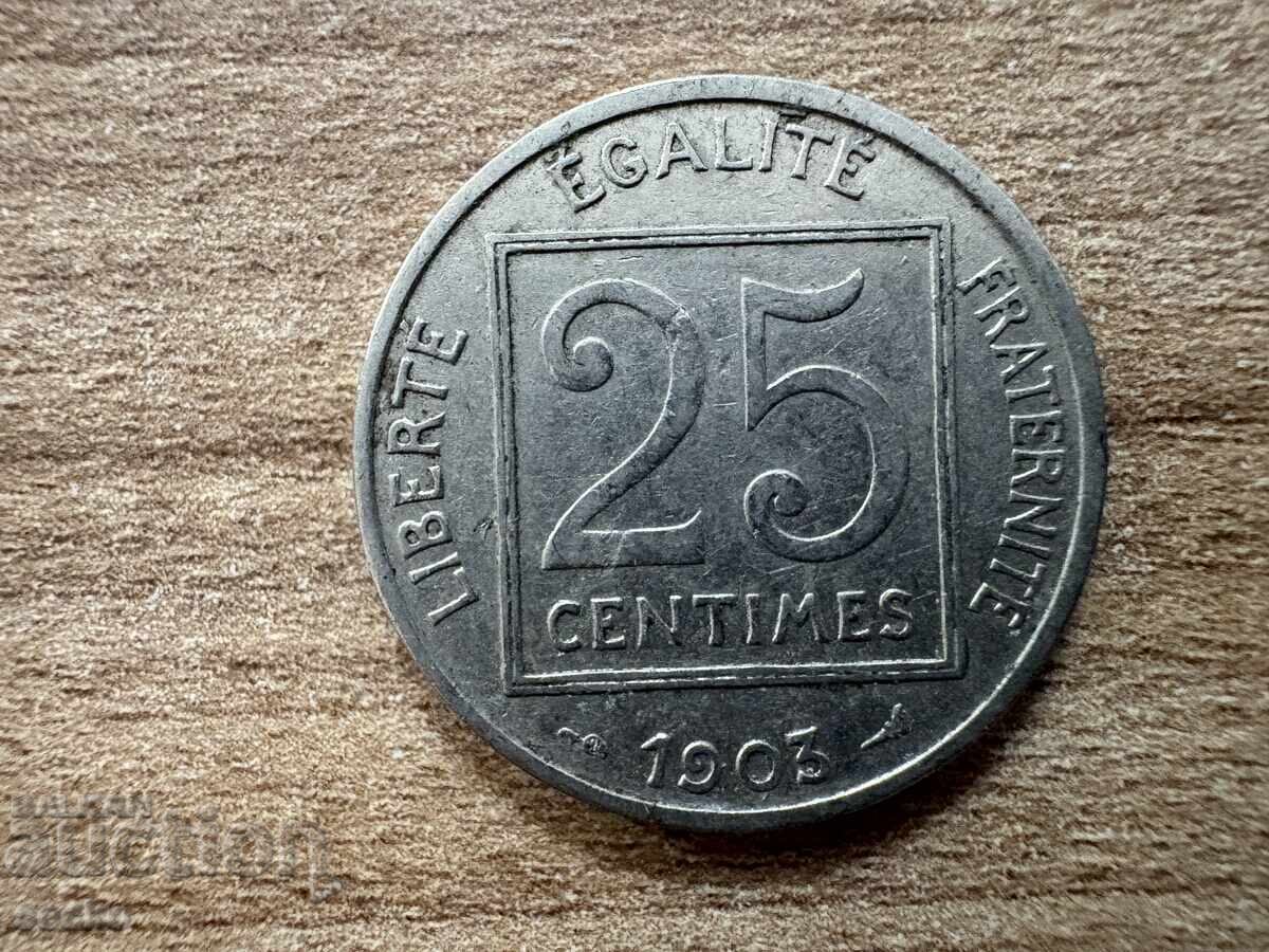 Франция - 25 сантима (1903) Франция - 25 сантима (1903)