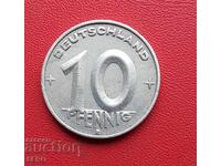 Germany-GDR-10 Pfennig 1950 E-Muldenhüten