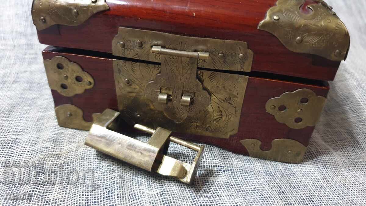 Beautiful jewelry box made of exotic wood and rich hardware - 5