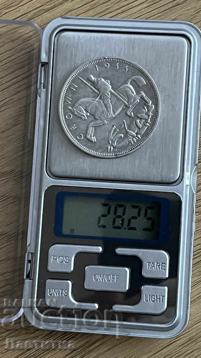 Licitație 1 coroană 1935 argint Licitație 1 coroană 1935 argint