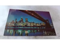 P K New York City Nightfall in Lower Manhattan 1968