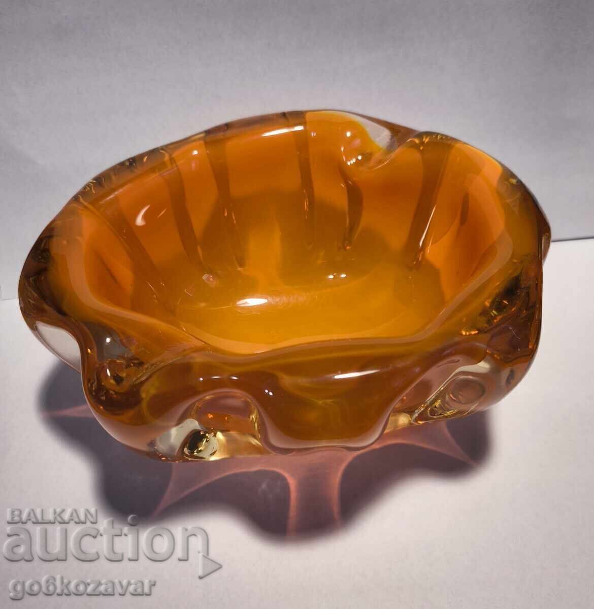 Топ Луксозен пепелник за пури - Murano, Италия 1970г.