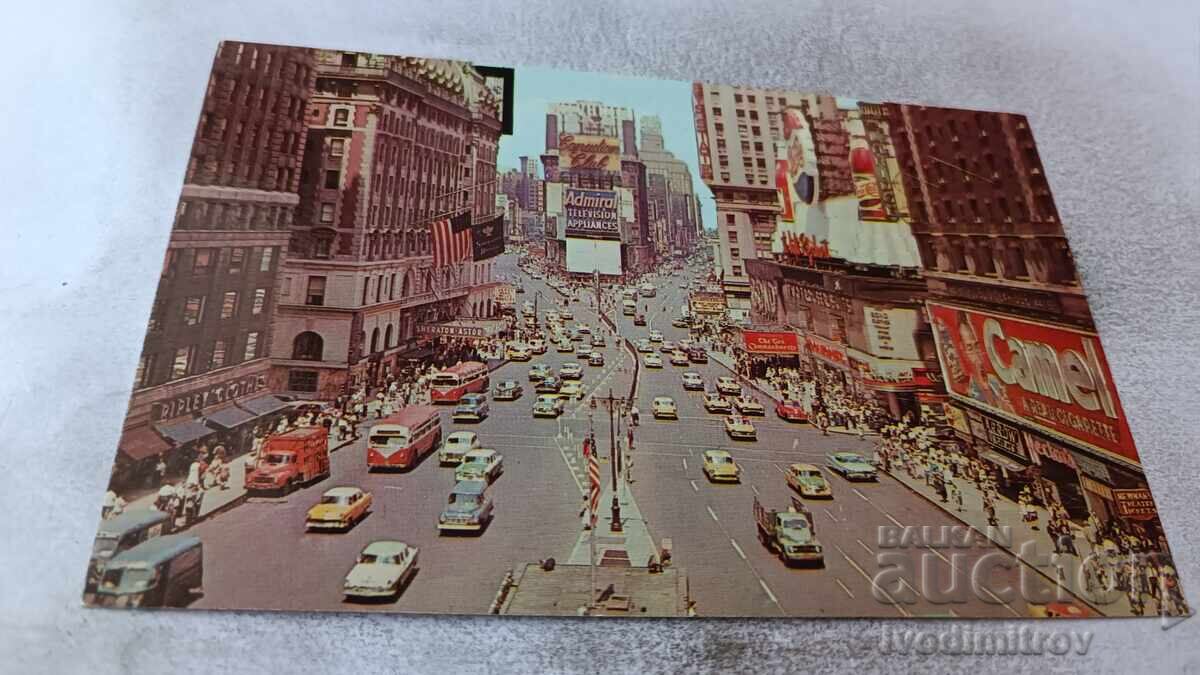 Postcard New York City Times Square 1961