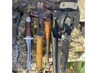 Tourist kit - knife, axe and screwdriver