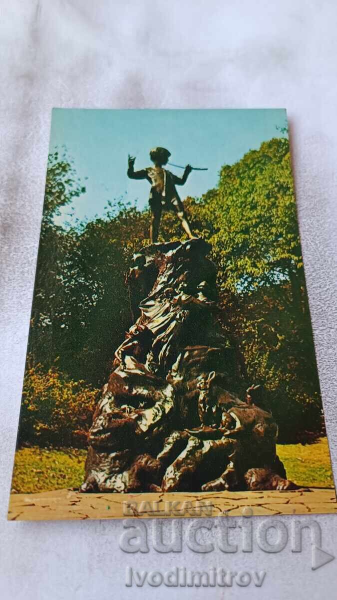 Ταχυδρομική κάρτα London Kensington Gardens Άγαλμα του Πήτερ Παν