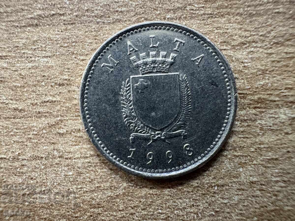 Malta - 2 cenți (1998) cu preț 0.35 BGN | € 0.18