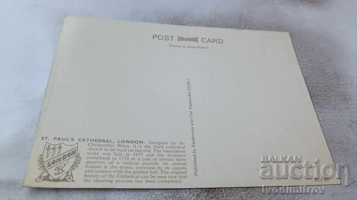 Postcard London St. Paul's Cathedral with price 0.85 BGN | € 0.43 Postcard London St. Paul's Cathedral with price 0.85 BGN | € 0.43