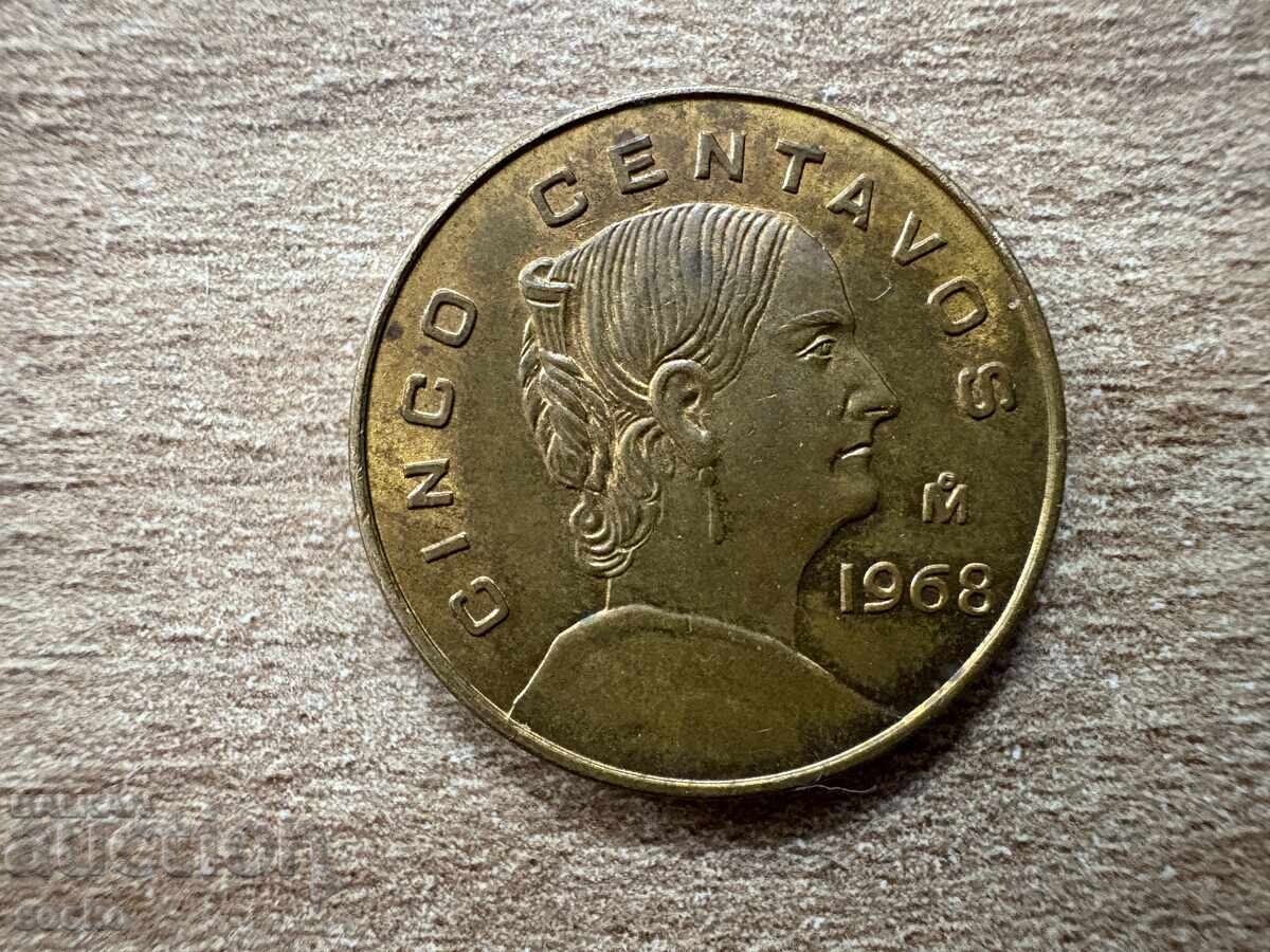Mexico - 5 Centavos (1968) Mexico - 5 Centavos (1968)
