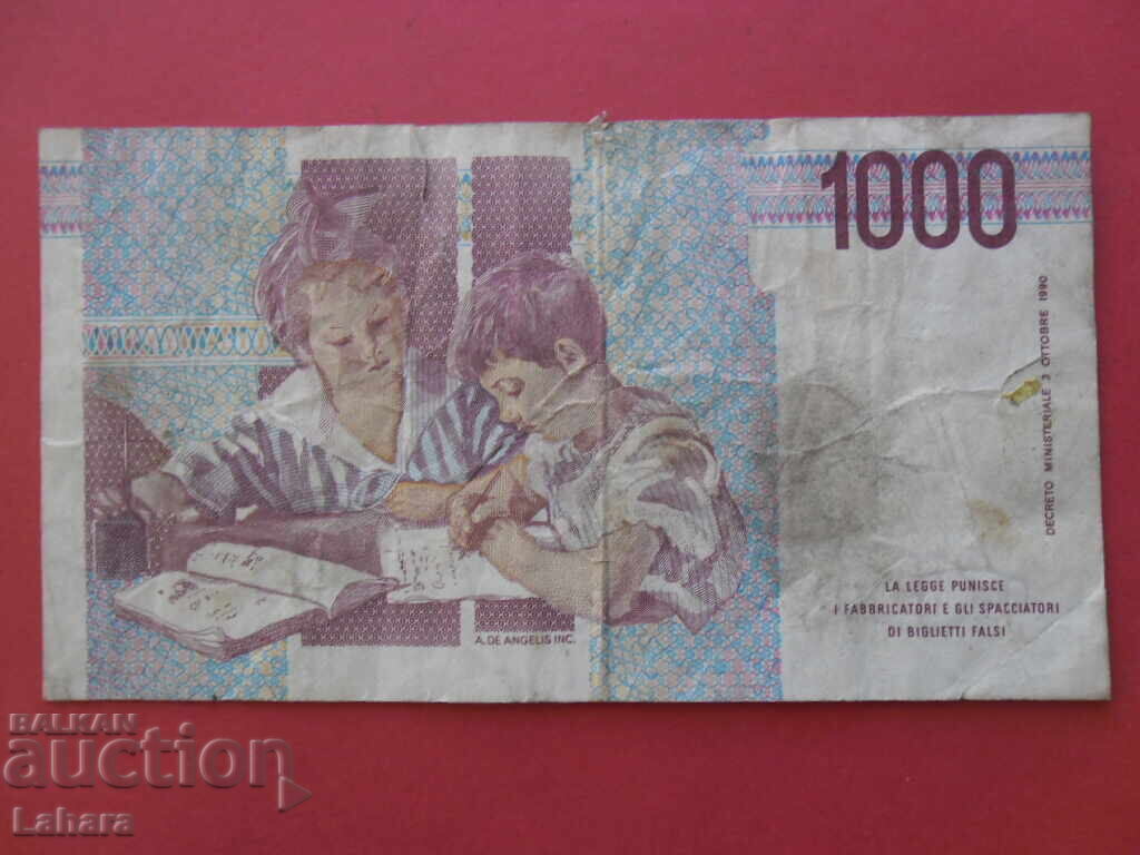 1000 λίρες 1990 Ιταλία με τιμή 0.70 BGN | € 0.36