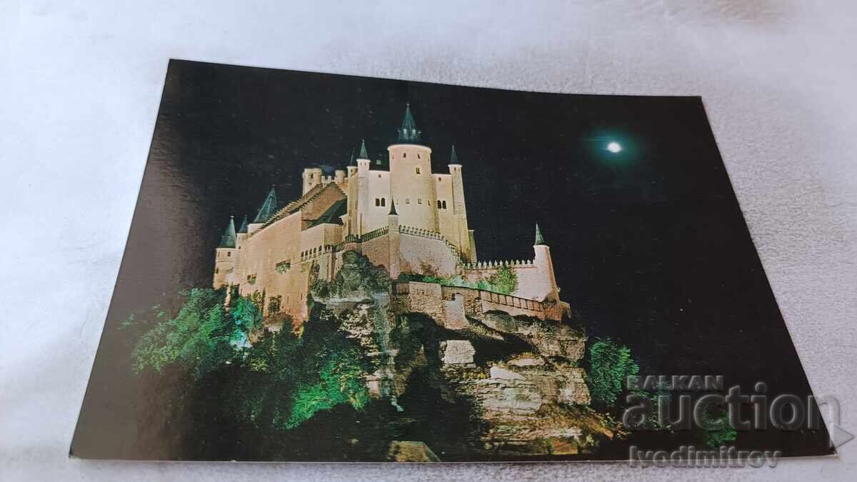 Postcard Segovia Alcazar Night View Postcard Segovia Alcazar Night View