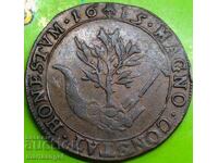 Belgium 1615 Albert and Isabella Token Copper Rare