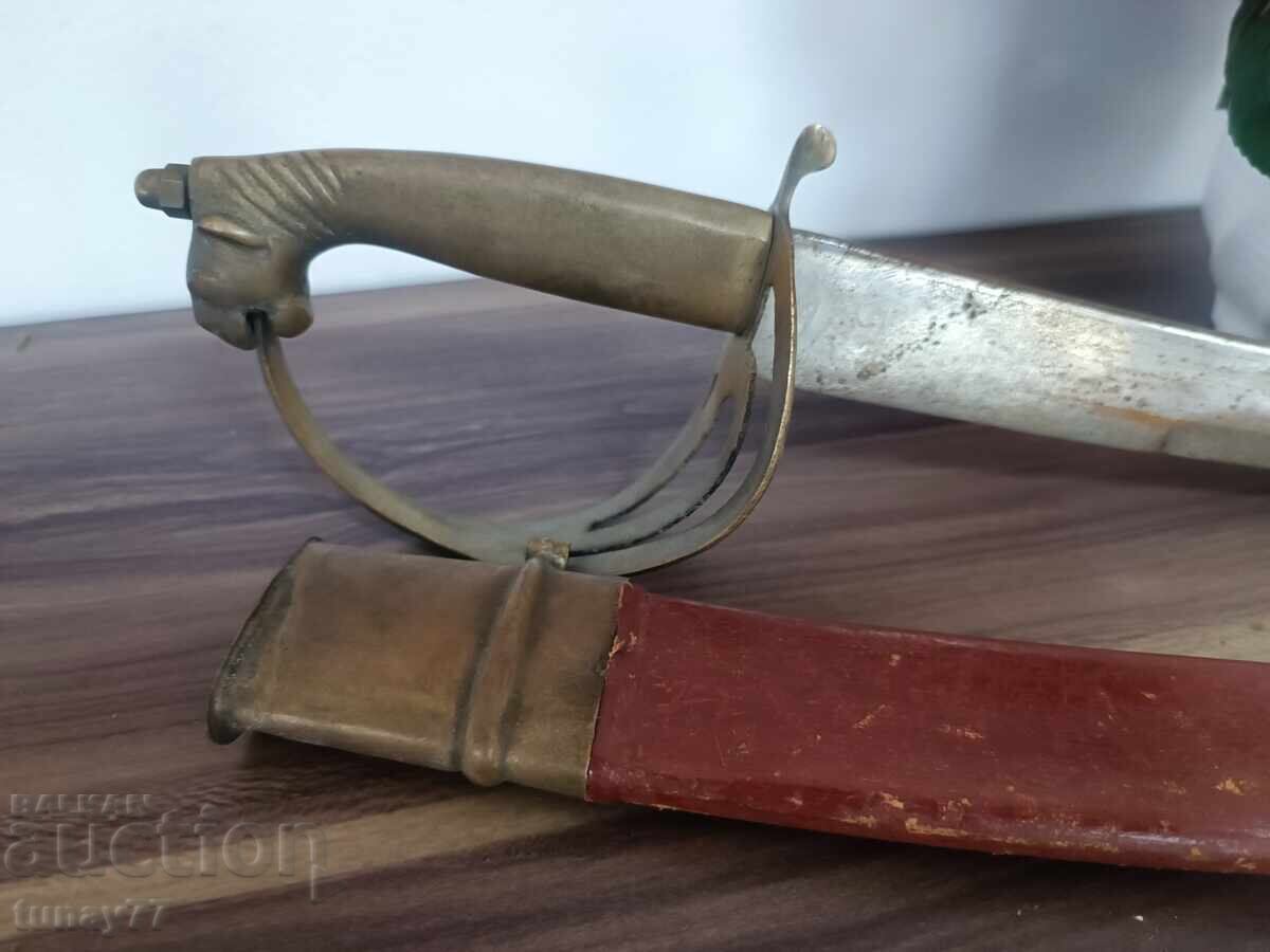 Auction Old Indian saber with scabbard Auction Old Indian saber with scabbard
