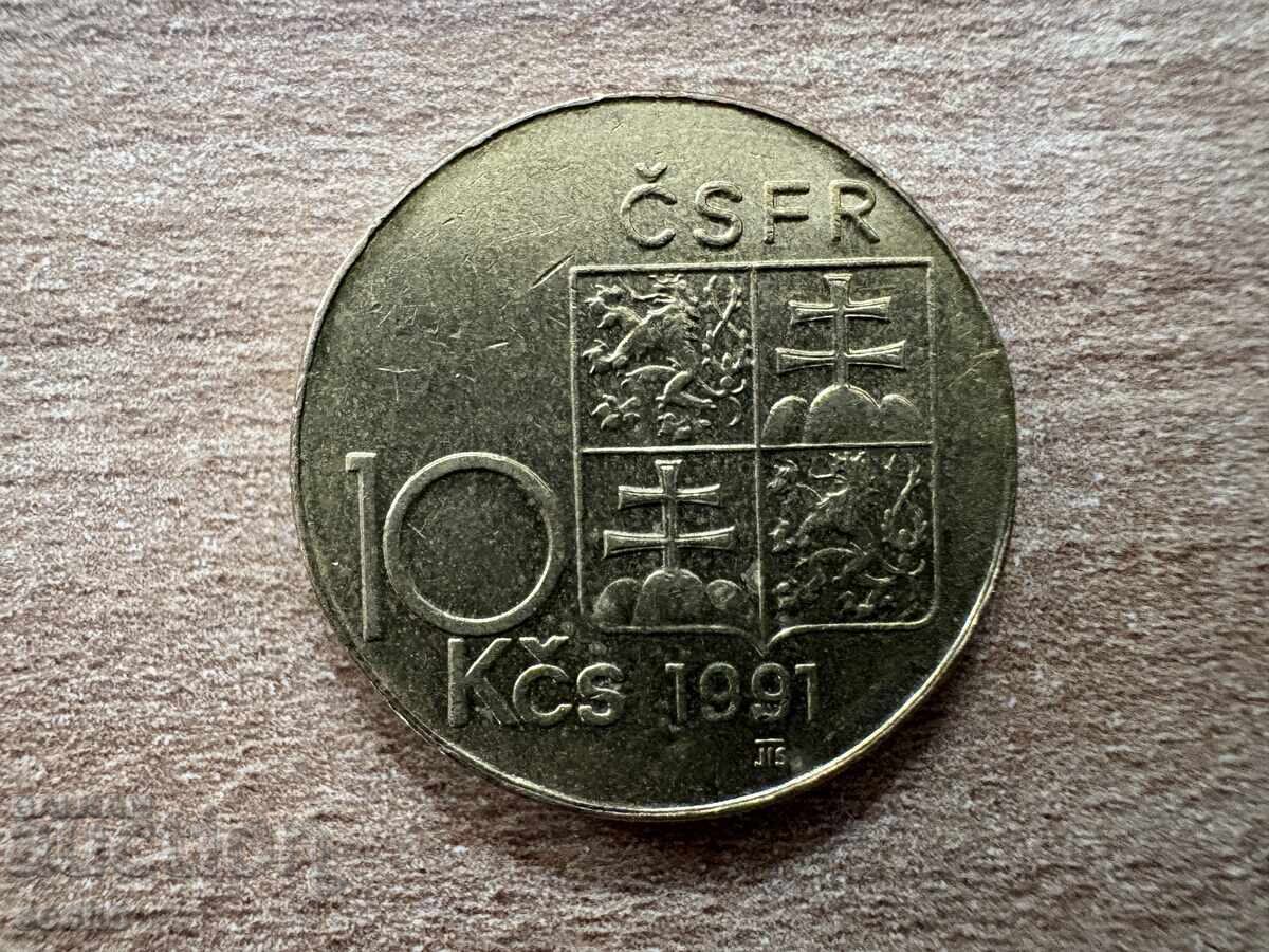 Czechoslovakia - 10 Korun (1991) - Milan Rastislav Štefánik Czechoslovakia - 10 Korun (1991) - Milan Rastislav Štefánik