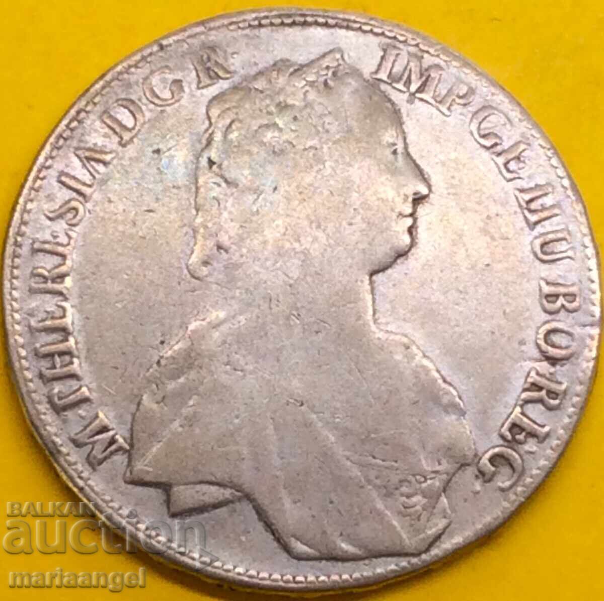 Livrarea Taler 1758 Austria Maria Tereza Tirol Hall 27,62g RAR