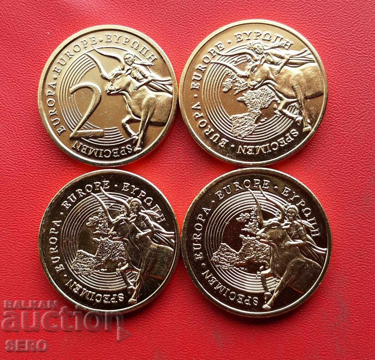 Μετάλλιο-Γερμανία-παρτίδα από 4 μετάλλια-επιχρυσωμένα