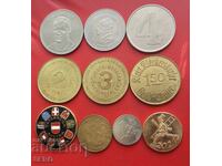 Mixed lot of 10 plaques, tokens and badges