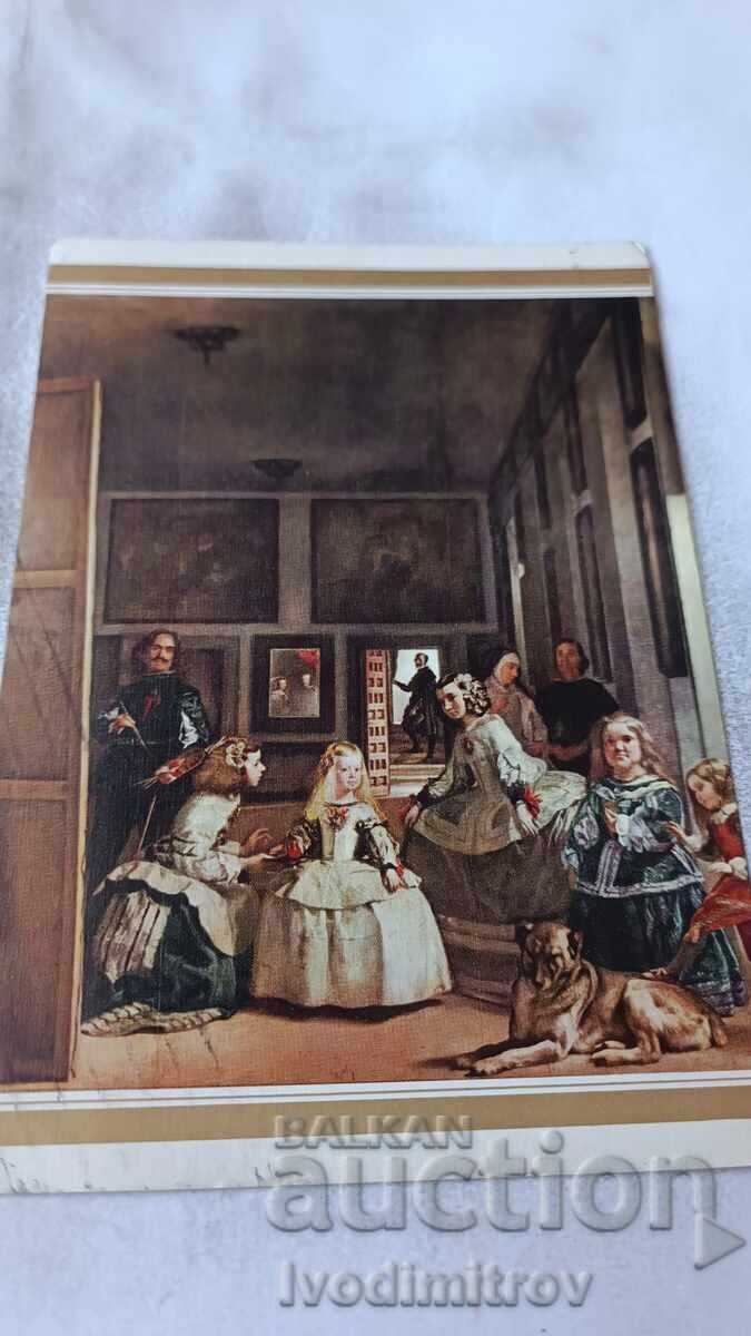 Postcard Velazquez Las Meninas 1973 Postcard Velazquez Las Meninas 1973
