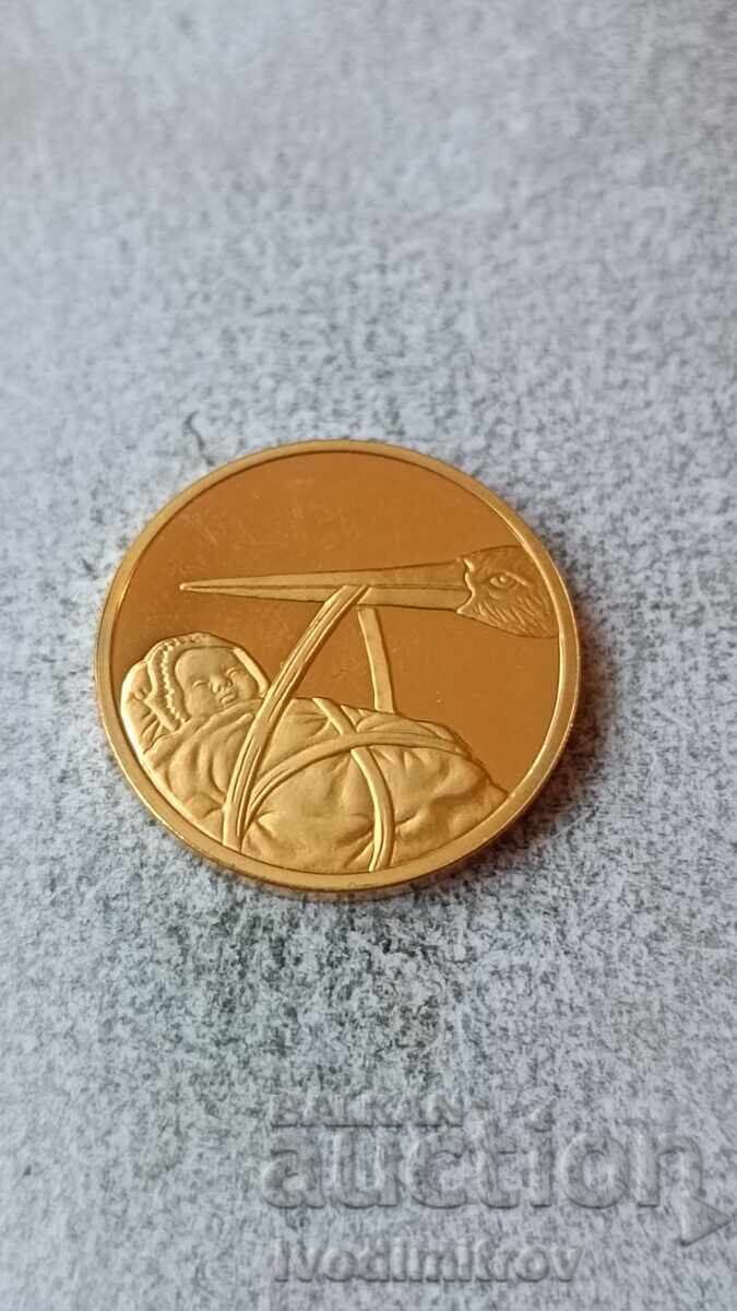 Επιχρυσωμένο τυχερό γούρι Καλά Χριστούγεννα Ευτυχισμένο το Νέο Έτος Πέλεκας με τιμή 7.85 BGN | € 4.01