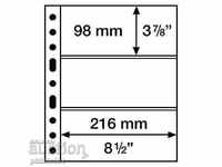 Foi transparente Grande-3C - trei bancnote 216x98 mm / 5 buc /