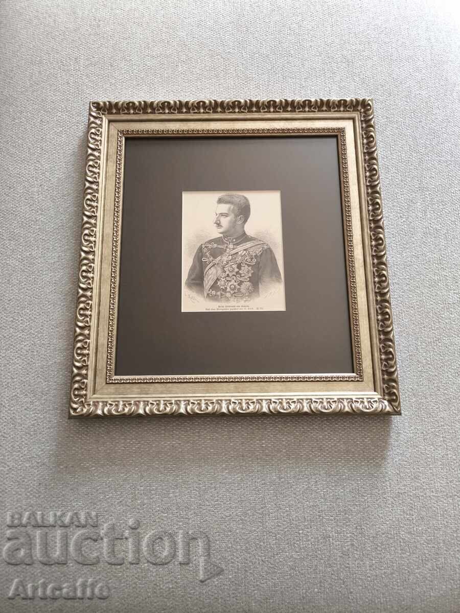 Δημοπρασία Πρίγκιπας Φερδινάνδος της Σαξονίας-Κόμπουργκ και Γκότα - πορτρέτο ξυλογραφία 1888