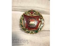 Rară insignă veche emailată din bronz, de epocă socialistă