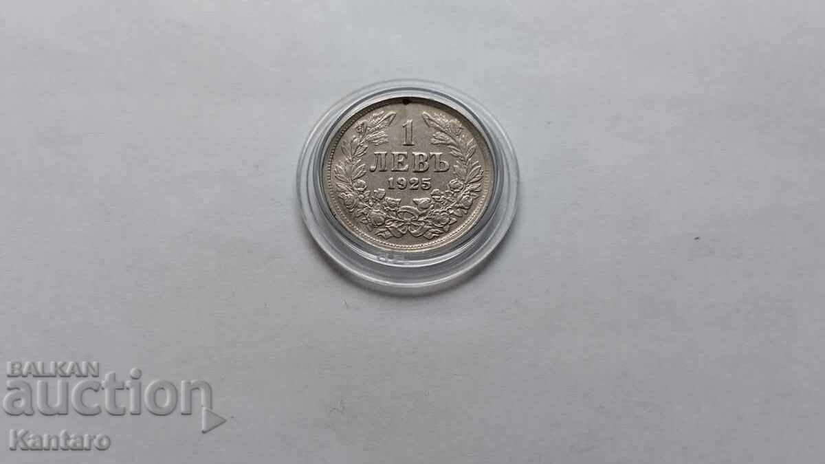 Νόμισμα - ΒΟΥΛΓΑΡΙΑ - 1 λεβ - 1925 - χωρίς γραμμή