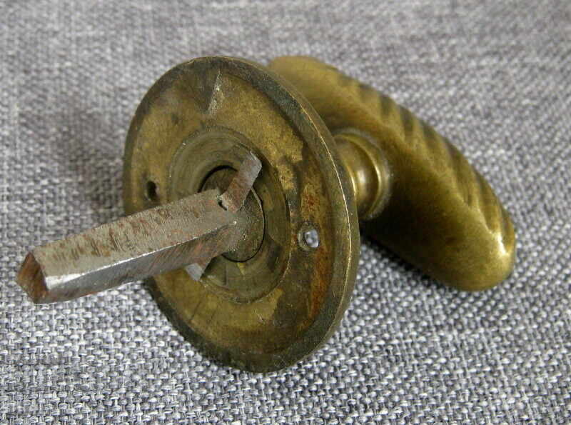 Auction Old Victorian Deco Door Handle Brass Auction Old Victorian Deco Door Handle Brass