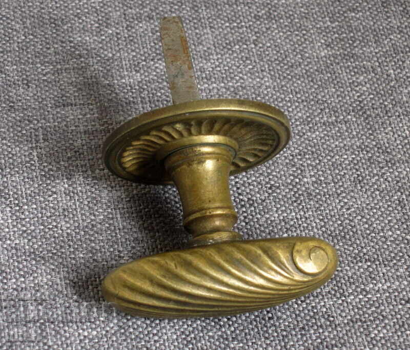 Old Victorian Deco Door Handle Brass Old Victorian Deco Door Handle Brass
