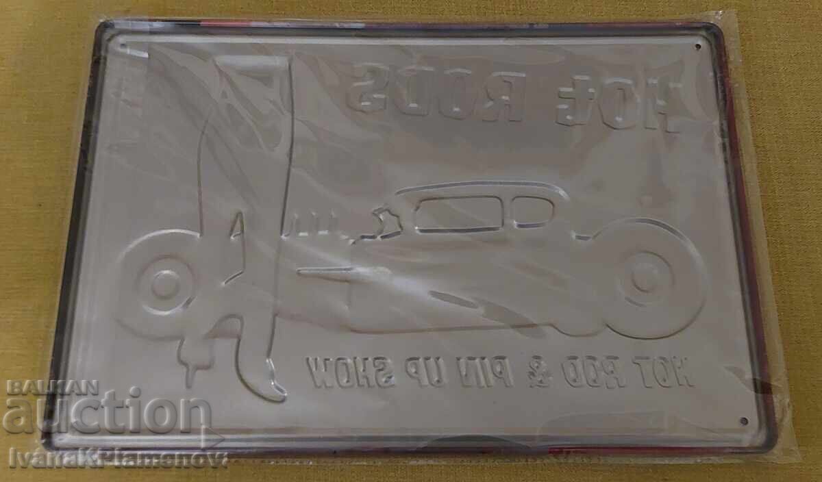 Licitație Placă metalică nouă pentru colecționari