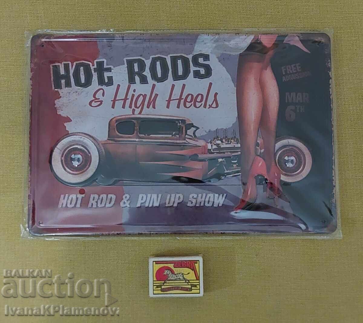 Delivery of New metal sign for collectors