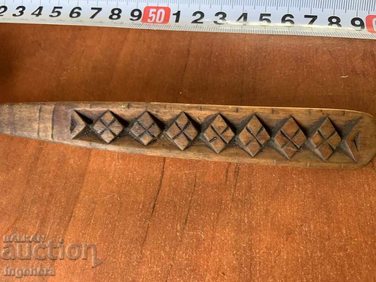 WOODEN SPOON OLD HAND-CARVED WOODCARVING - 5