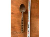 LINGURĂ DE LEMN VECHE, ARTIZANALĂ, CIOPLITĂ MANUAL, SCULPTURĂ ÎN LEMN