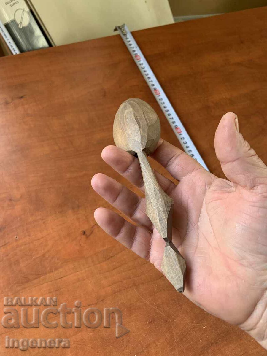 WOODEN SPOON OLD HAND-CARVED WOODCARVING with price 15.00 BGN | € 7.67