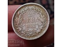 2 BGN 1882 argint.