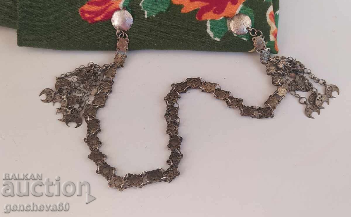 19th Century Revival jewelry, dog collar, chin strap, silver, sachan