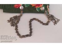 19th Century Revival jewelry, dog collar, chin strap, silver, sachan