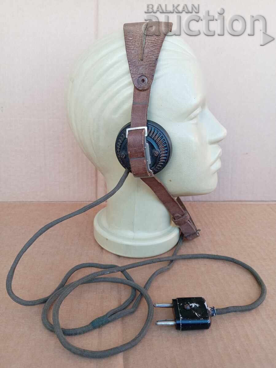Auction  Antique Military Headphones Radio Station Morse Code