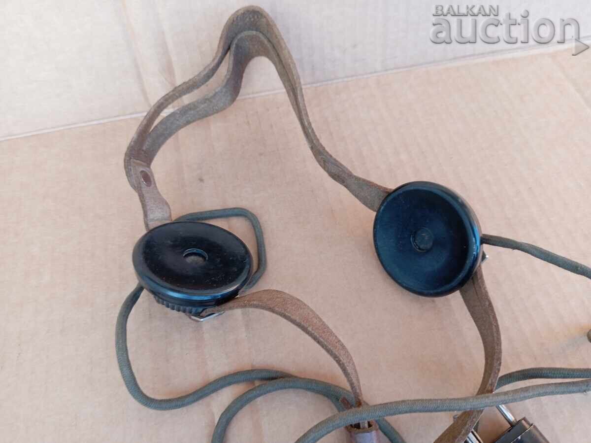 Căști militare vechi stație radio Morse - 6 Căști militare vechi stație radio Morse - 6