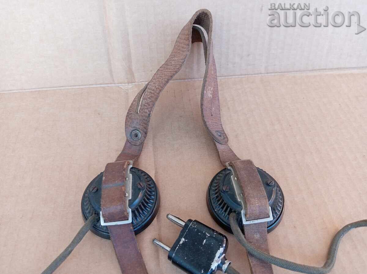 Antique Military Headphones Radio Station Morse Code - 7